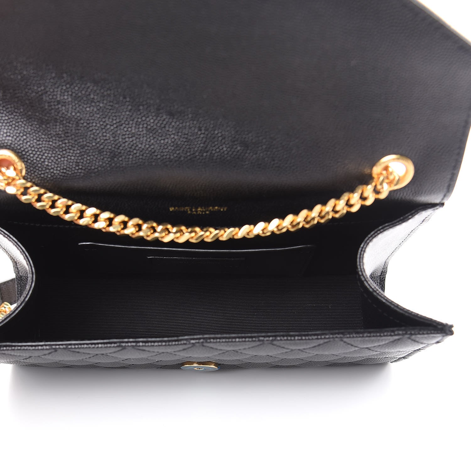 Saint Laurent Grain De Poudre Textured Mixed Matelasse Triquilt Small Monogram Satchel Black 5 of 9