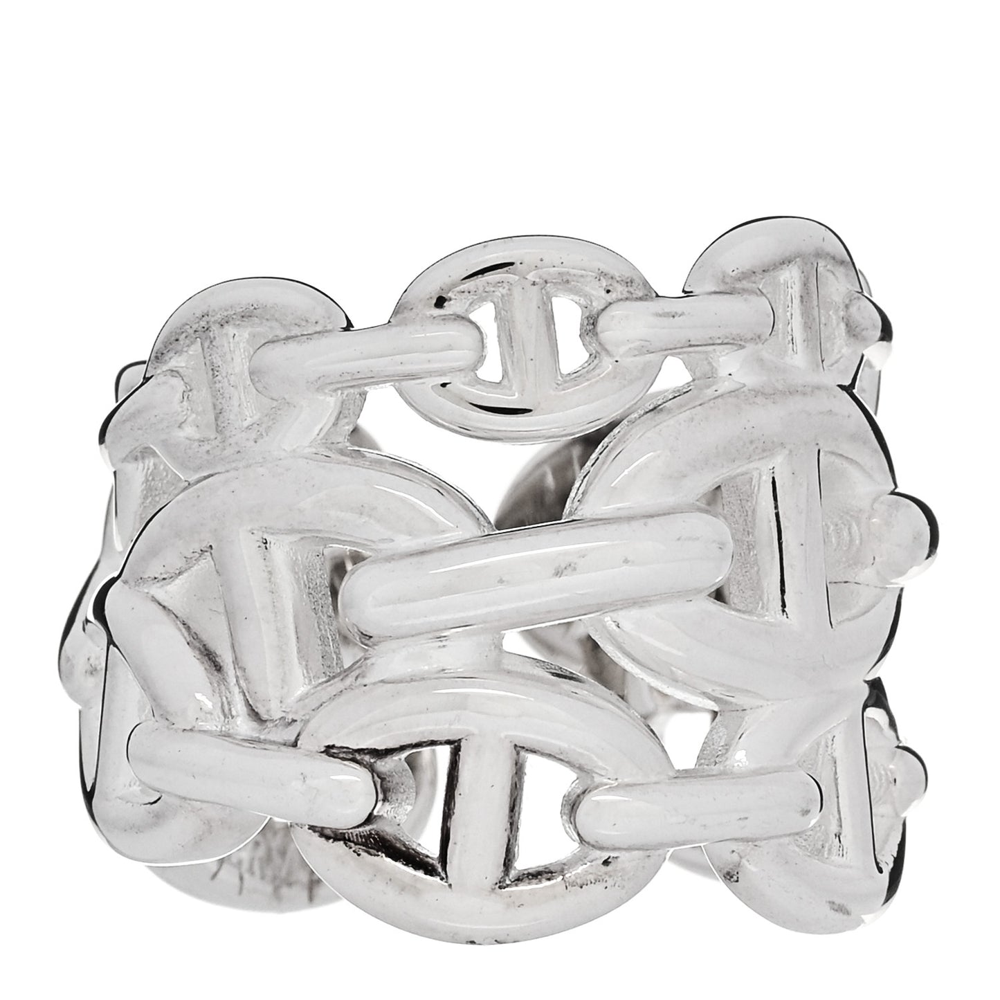 Sterling Silver GM Chaine d'Ancre Enchainee Band Ring 53 6.25
