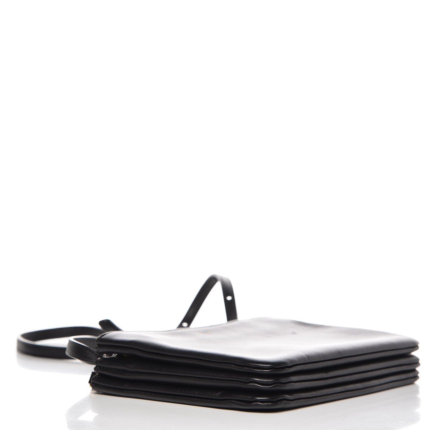 Lambskin Small Trio Crossbody Bag Black