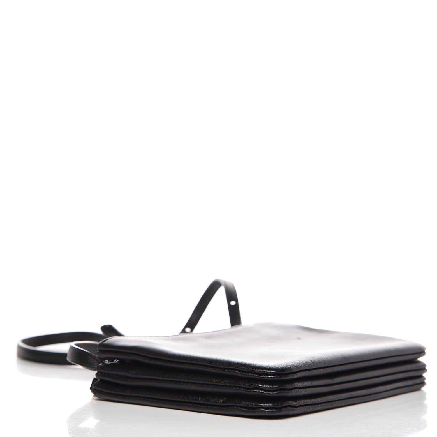 Celine Lambskin Small Trio Crossbody Bag Black 4 of 9