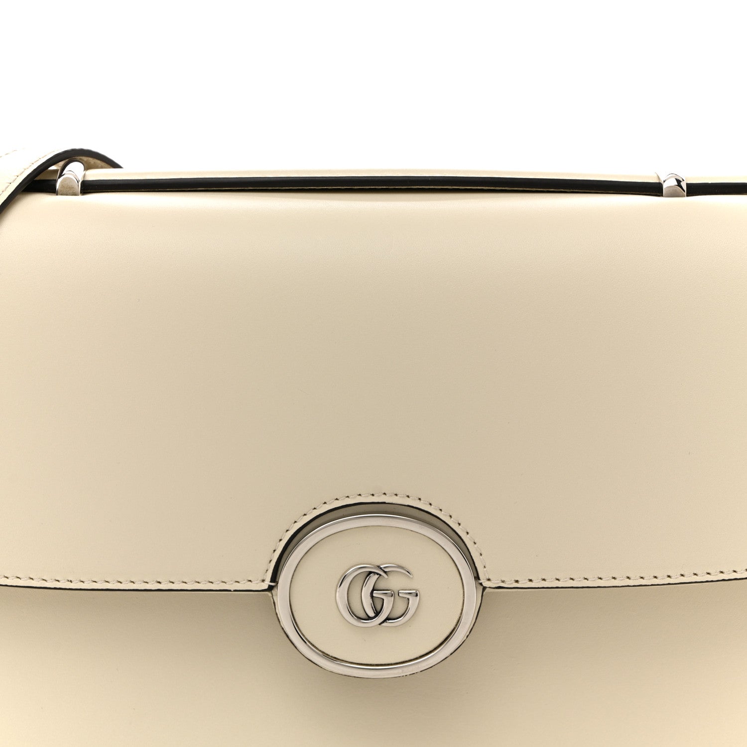 Gucci Senna Calfskin Petite GG Top Handle Shoulder Bag Mystic White 8 of 14