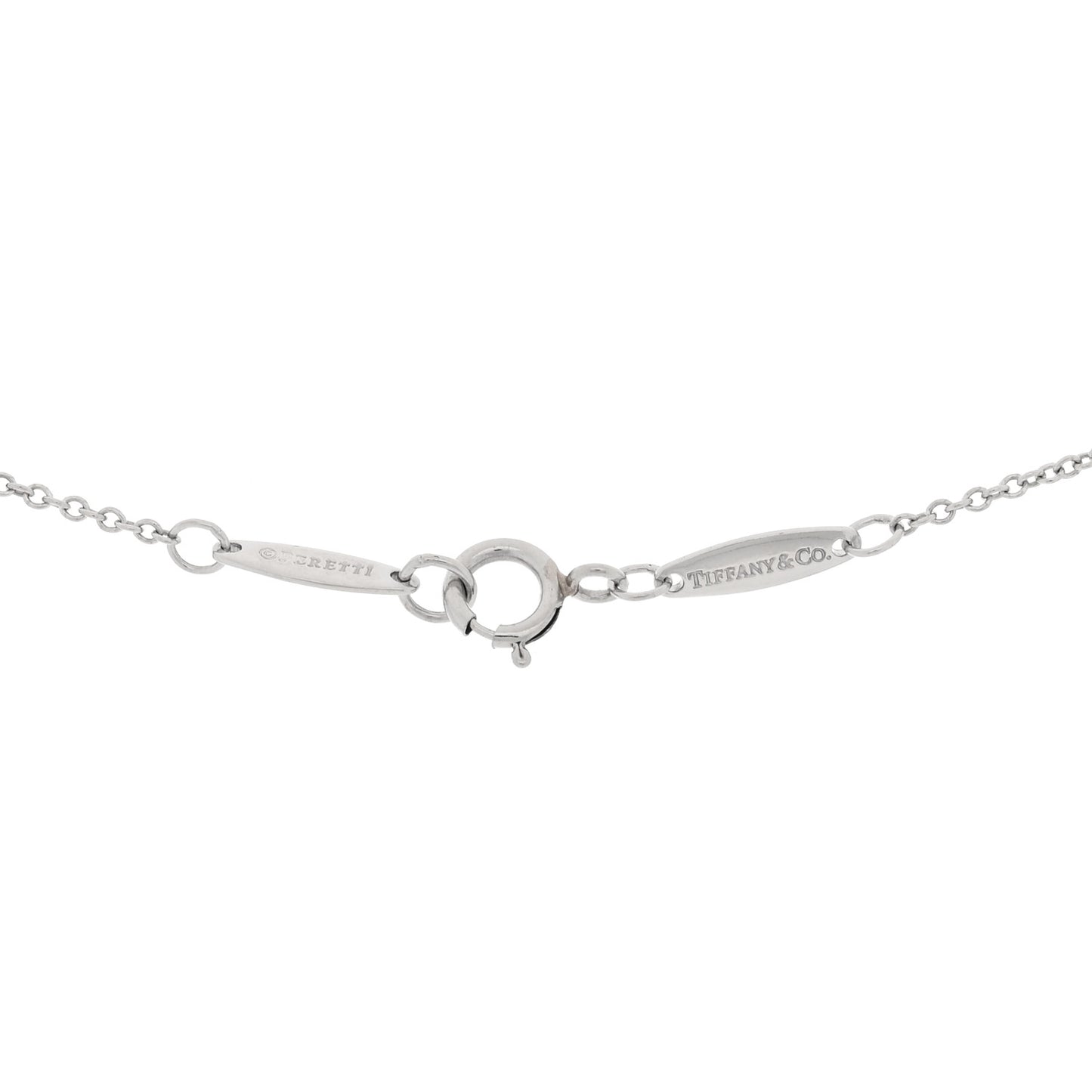 Platinum Diamond .27ct Elsa Peretti Diamonds by the Yard Pendant Necklace