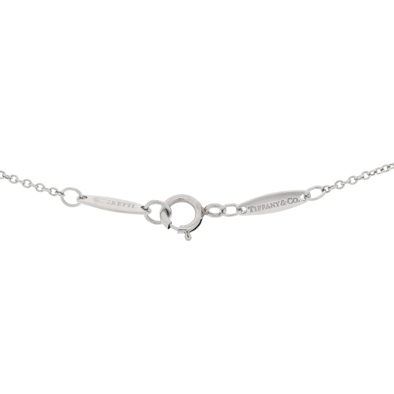 Tiffany Platinum Diamond .27ct Elsa Peretti Diamonds by the Yard Pendant Necklace 4 of 5