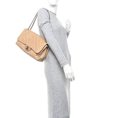 Chanel Glazed Calfskin Quilted Large Coco Soft Flap Beige 2 of 14