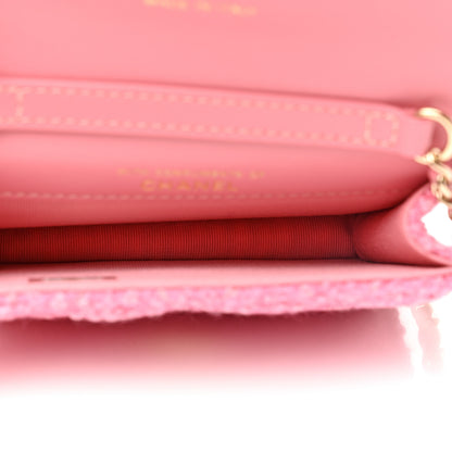 Chanel Tweed Quilted Flap Chain Waist Bag Pink 5 of 8