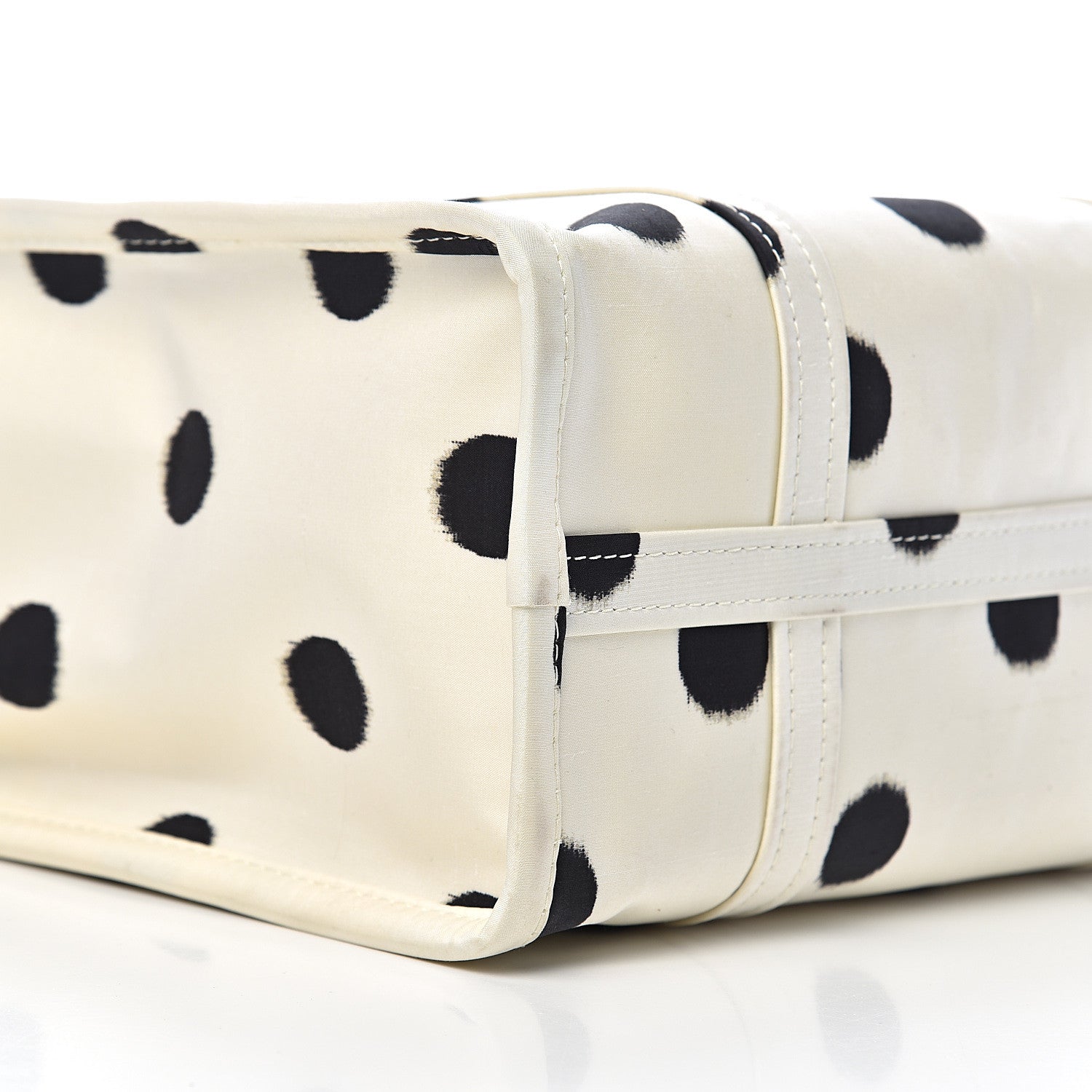 Balenciaga Silk Polka Dot S Bazar Shopper Tote White Black 7 of 9