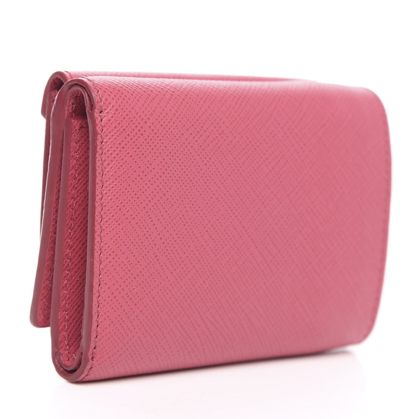 Saffiano Metal Small Tri-Fold Wallet Peonia