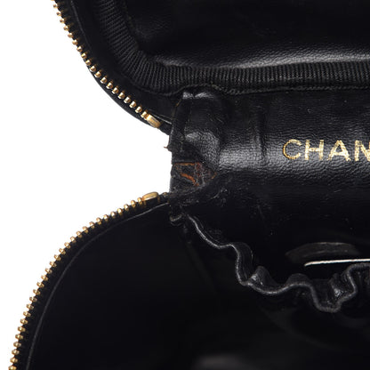 Chanel Lambskin Vanity Cosmetic Case Black 9 of 19