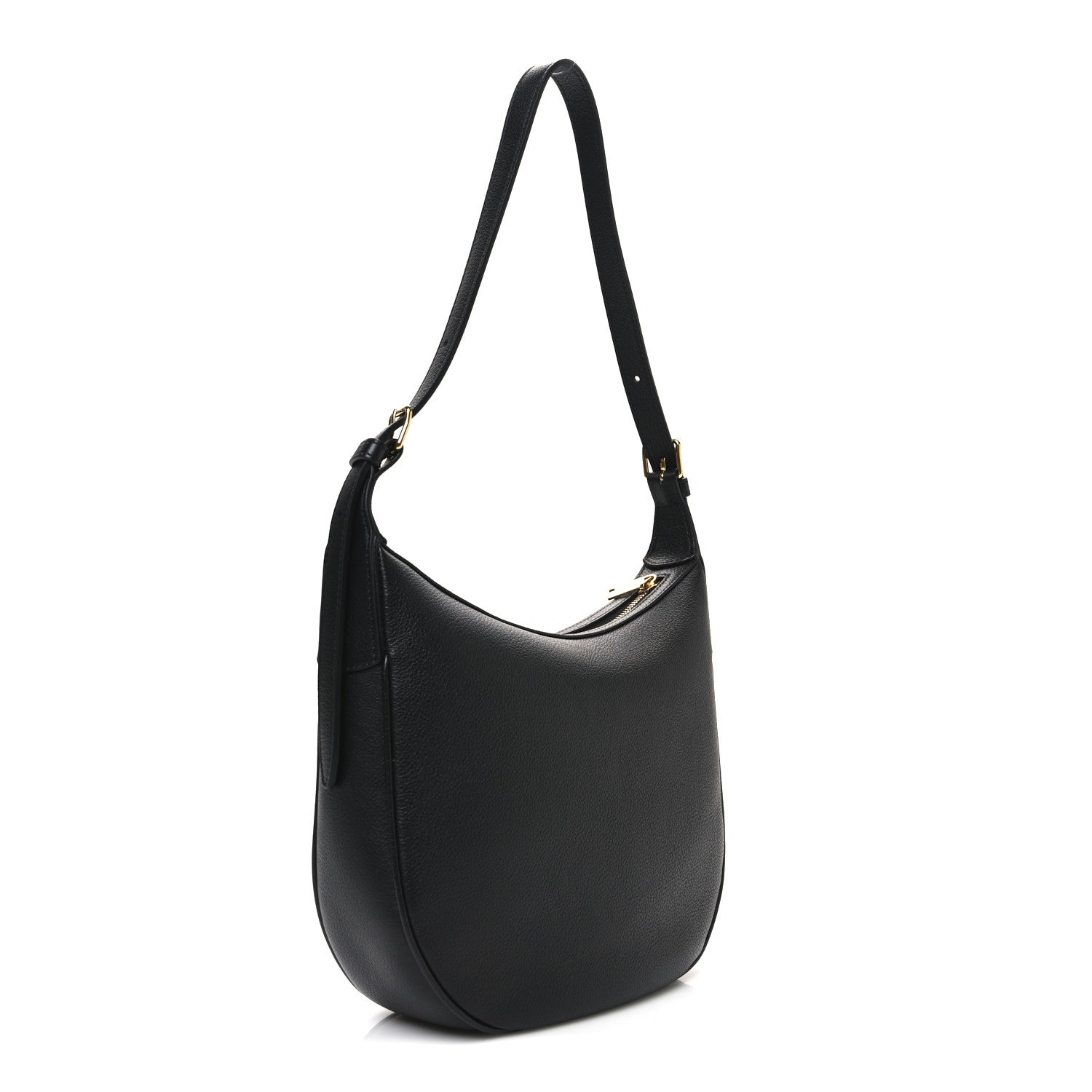 Celine Supple Calfskin Cuir Triomphe Small Heloise Shoulder Bag Black 3 of 11