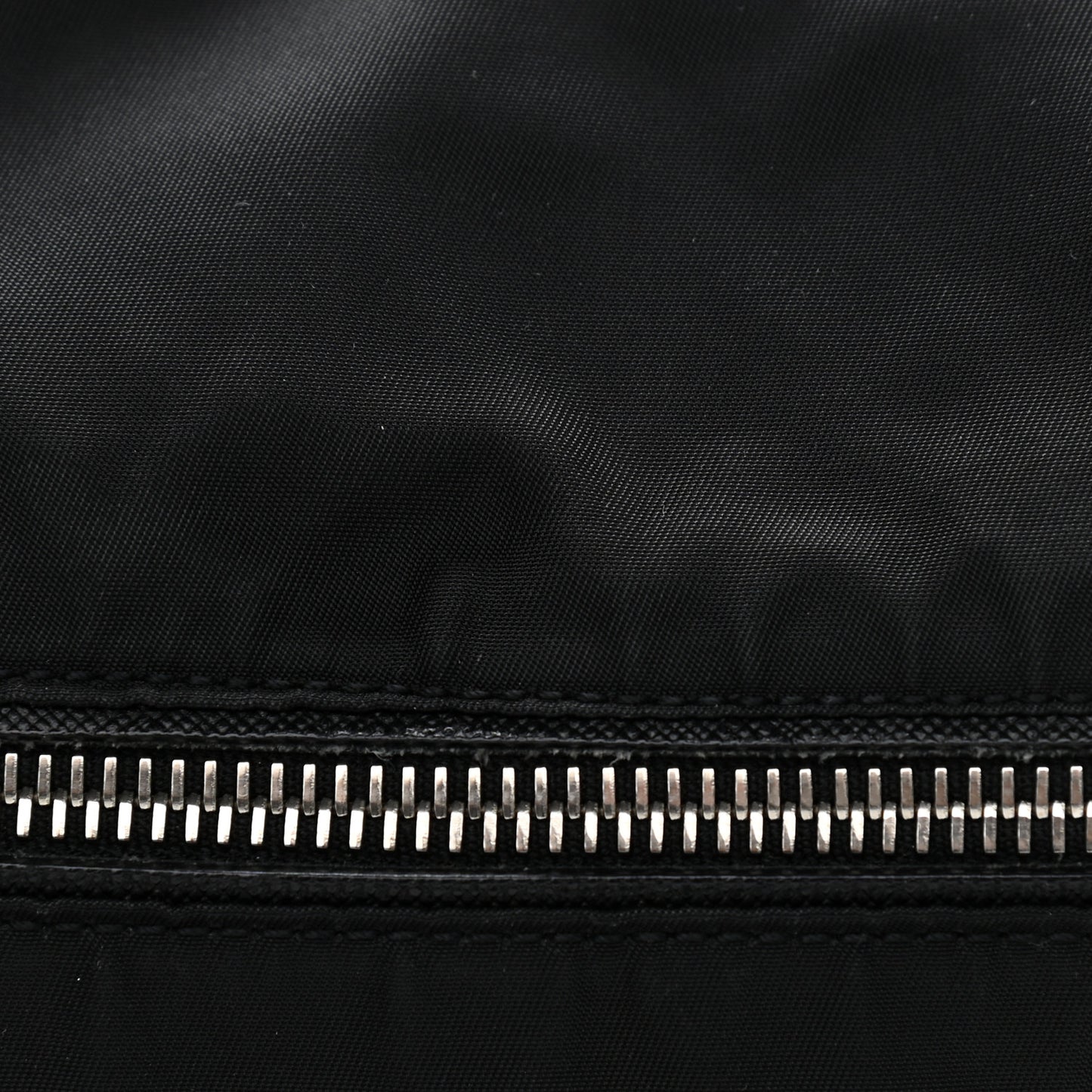 Nylon Vela Saffiano Shoulder Bag Black