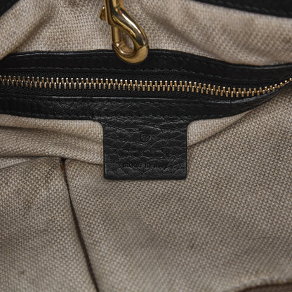 Gucci Pebbled Calfskin Medium Soho Chain Shoulder Bag Black 6 of 16