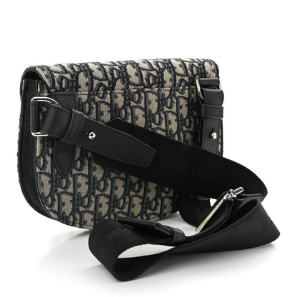 Christian Dior Oblique Saddle Messenger Pouch Beige Black 3 of 10