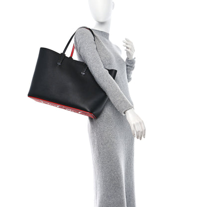 Christian Louboutin Calfskin Empire Spikes Small East West Cabata Tote Black 2 of 11