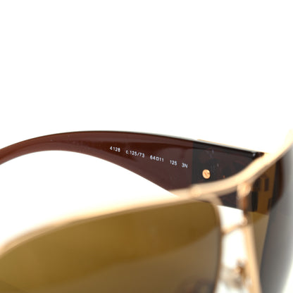 Chanel Metal Aviator CC Sunglasses 4128 Brown 6 of 9