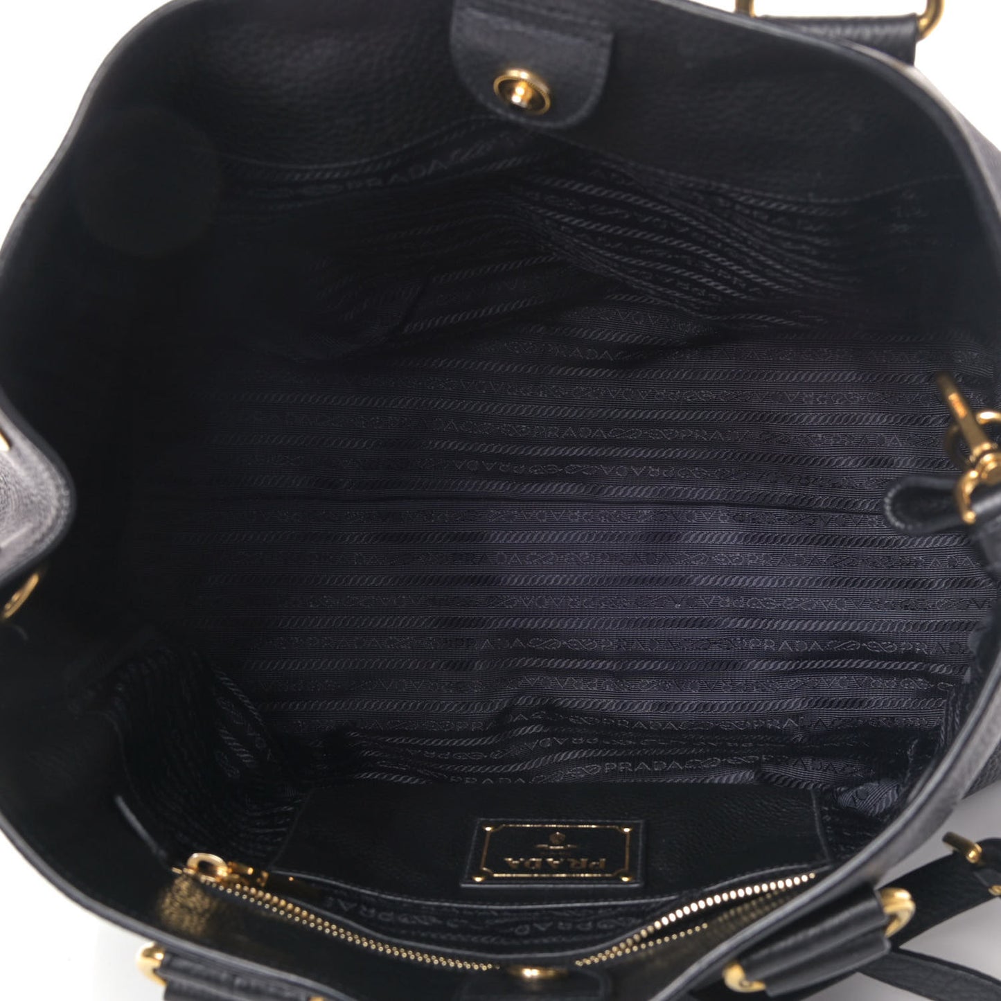 Vitello Daino Shopping Tote Black