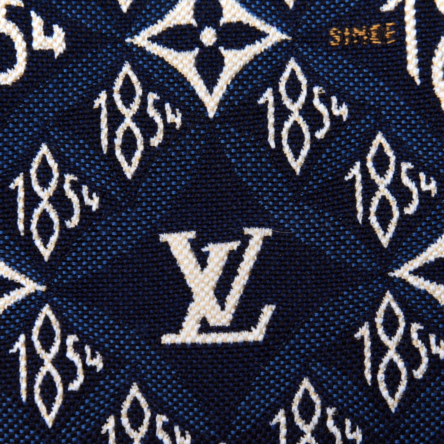 Louis Vuitton Jacquard Since 1854 Cosmetic Pouch PM Blue 10 of 11