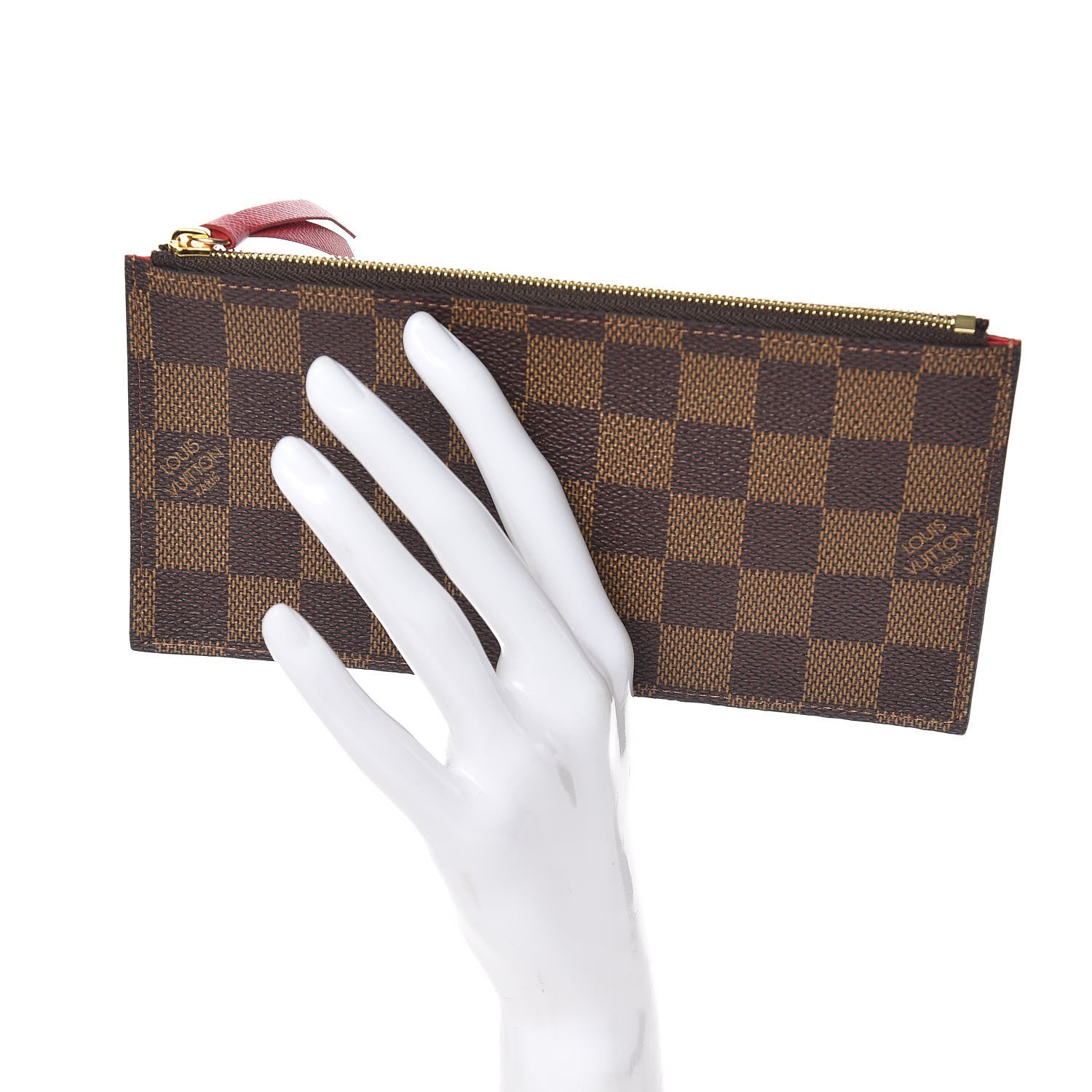 Louis Vuitton Damier Ebene Felicie Chain Wallet Zippered Insert 2 of 6