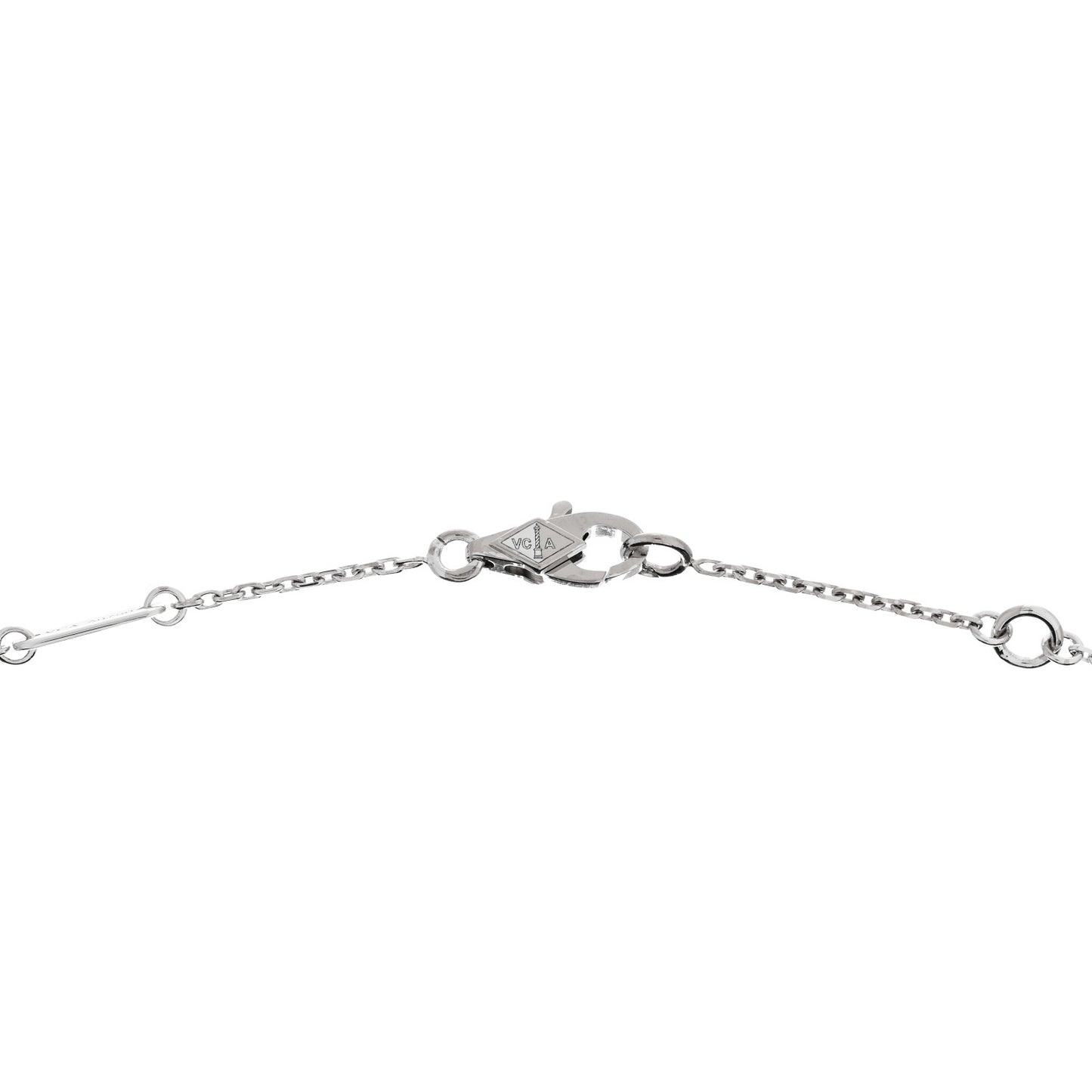 18K White Gold Diamond Mini Frivole Pendant Pave Necklace