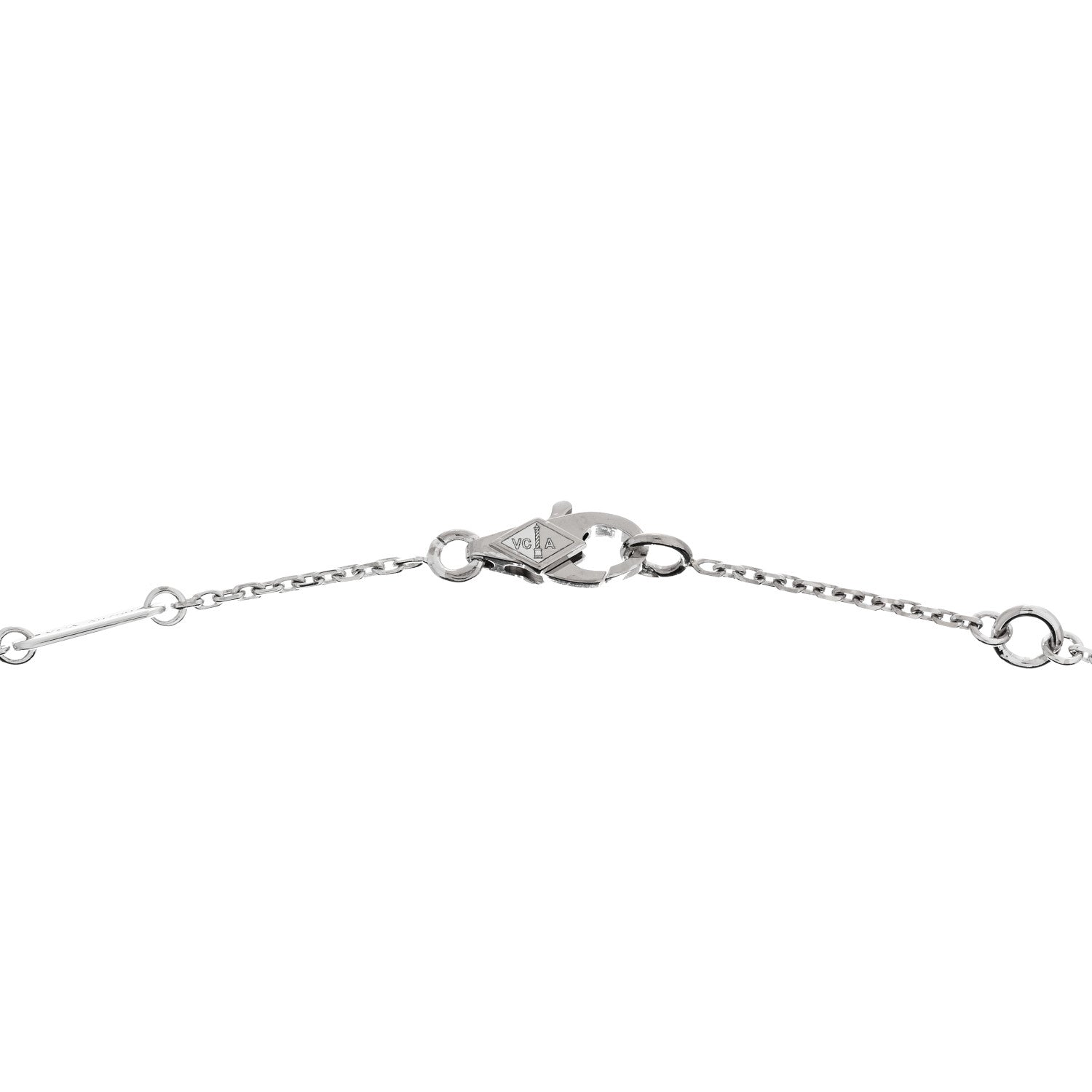 Van Cleef & Arpels 18K White Gold Diamond Mini Frivole Pendant Pave Necklace 4 of 7