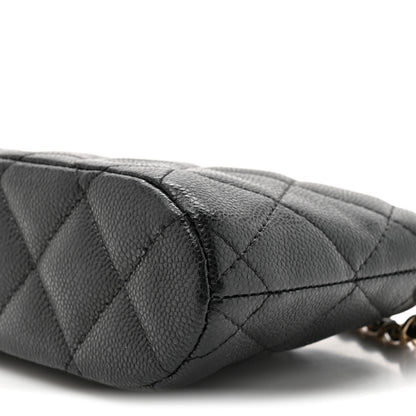 Chanel Caviar Quilted Classic Clutch with Chain Black 9 of 11