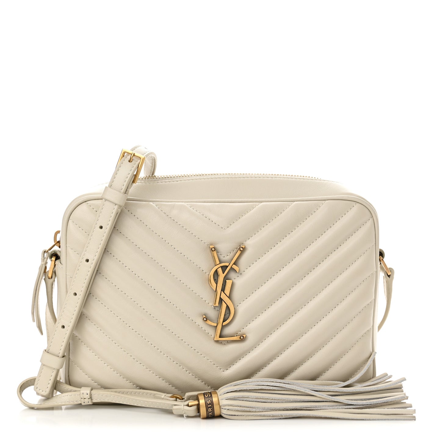 Calfskin Matelasse Monogram Lou Camera Bag Crema Soft