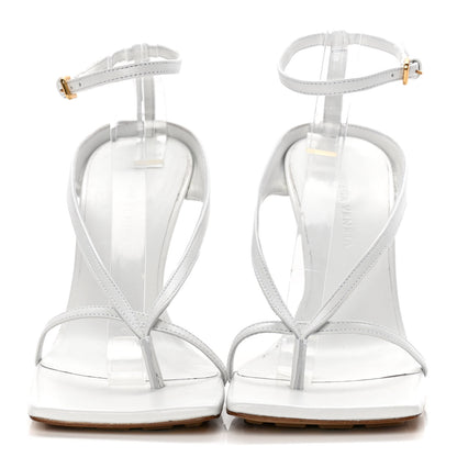 Bottega Veneta Lambskin Stretch Multi Strap 90mm Sandals 39.5 Optic White 2 of 14
