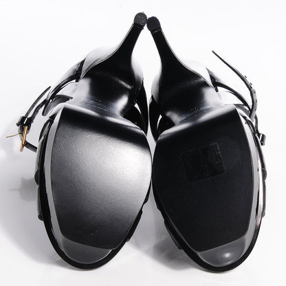 Saint Laurent Patent Tribute 105 Platform Sandals Black 35 5 of 6
