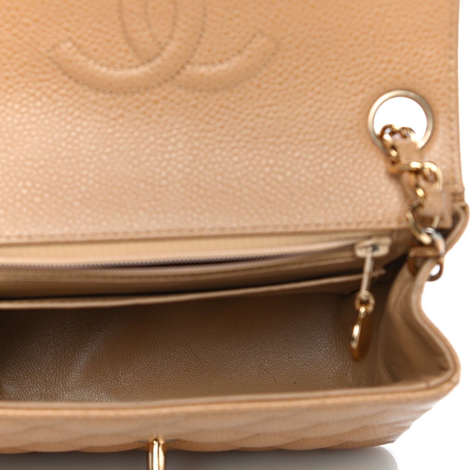 Chanel Caviar Quilted Mini Square Flap Beige 5 of 15