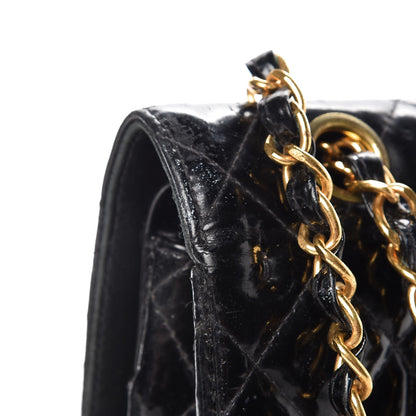 Chanel Patent Quilted Medium Double Flap Black 16 of 18