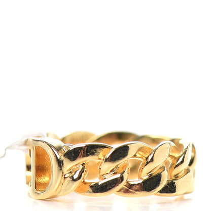 Christian Dior Metal Danseuse Etoile Chain Ring 54 7 Gold 3 of 4