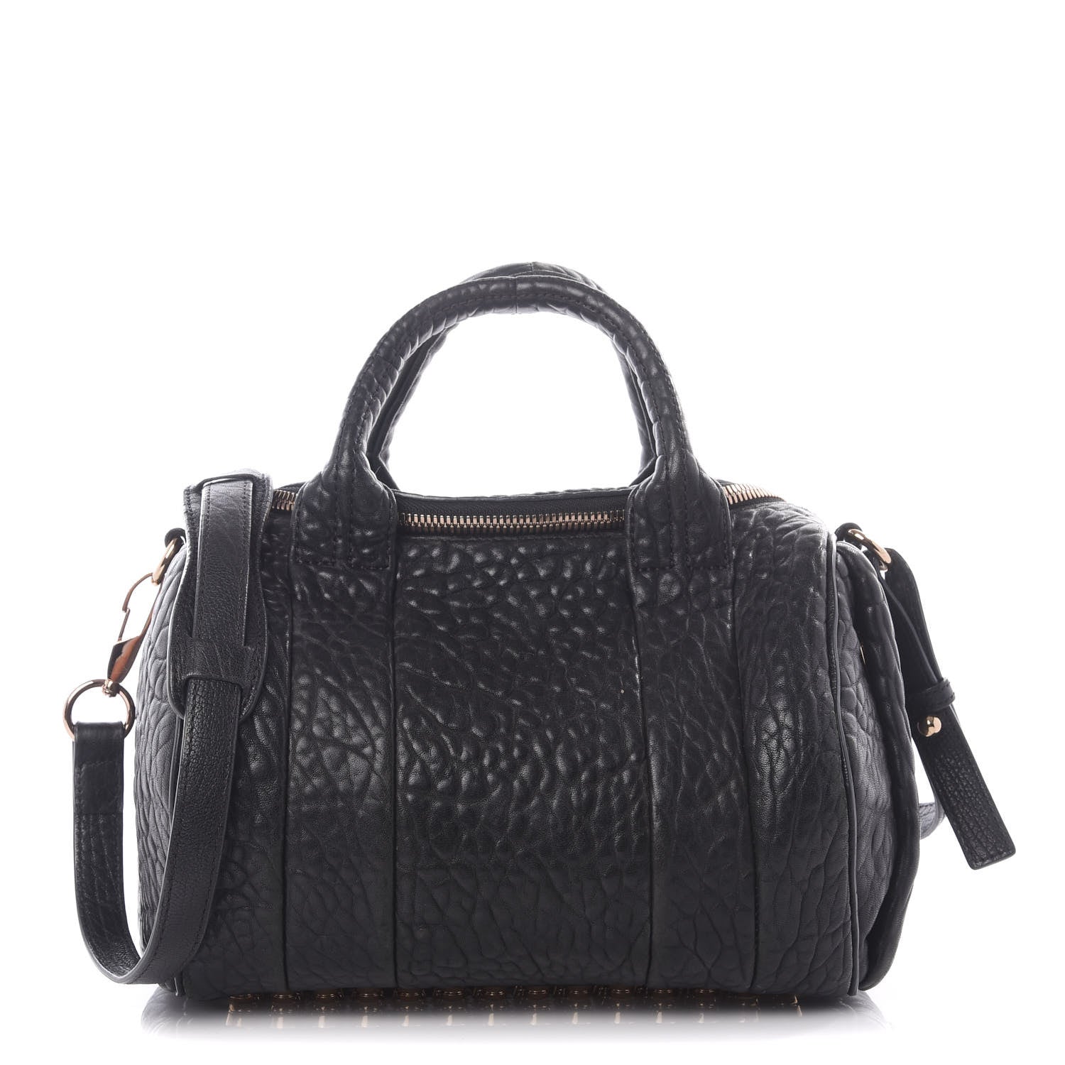 Alexander Wang Pebbled Lambskin Rockie Black Rose Gold Hardware 1 of 10