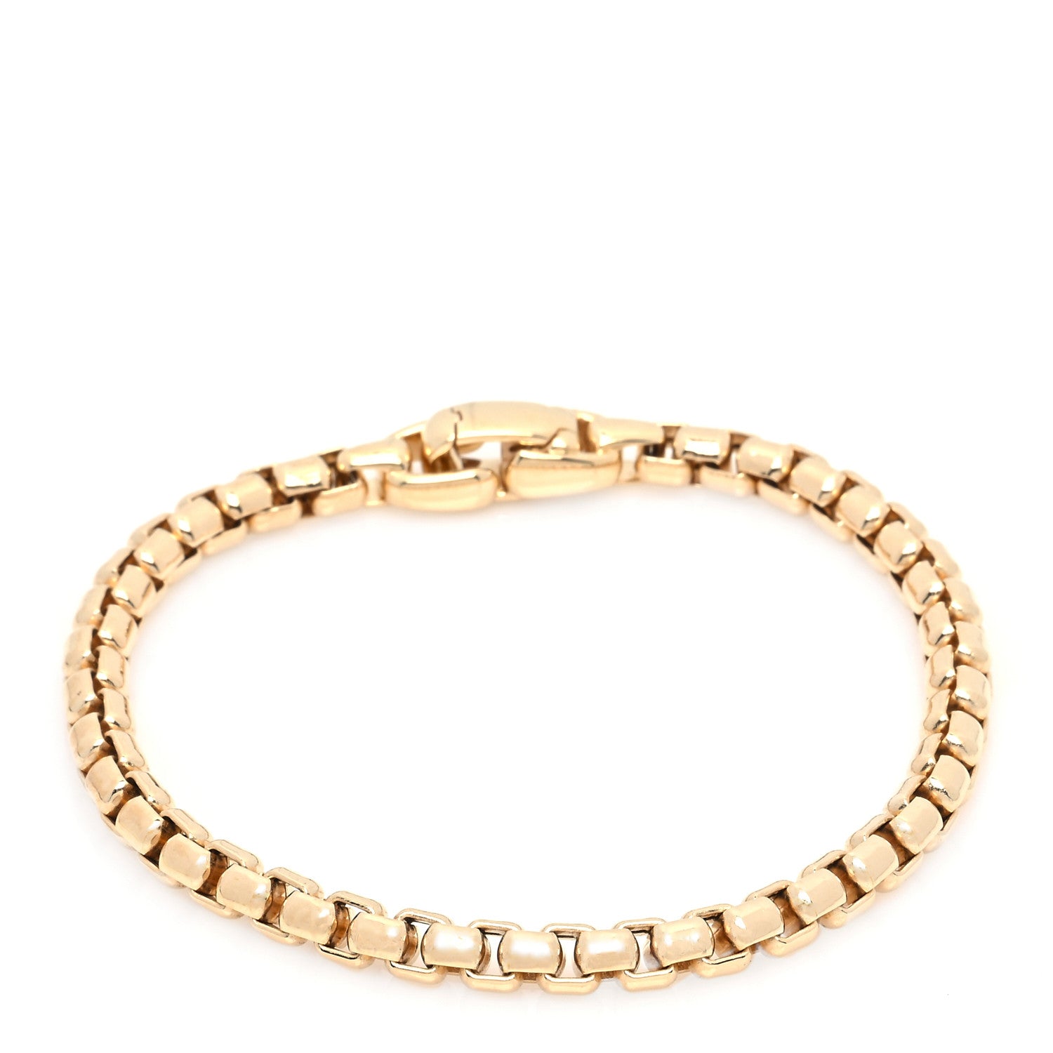 David Yurman 18K Yellow Gold 4mm Bel Aire Chain Bracelet 1 of 4