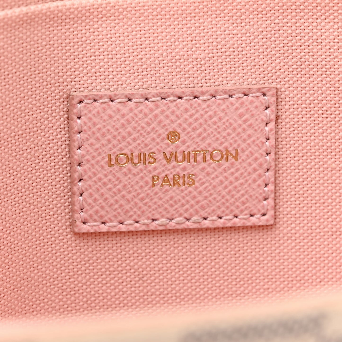 Damier Azur Pochette Felicie Chain Wallet Rose Ballerine