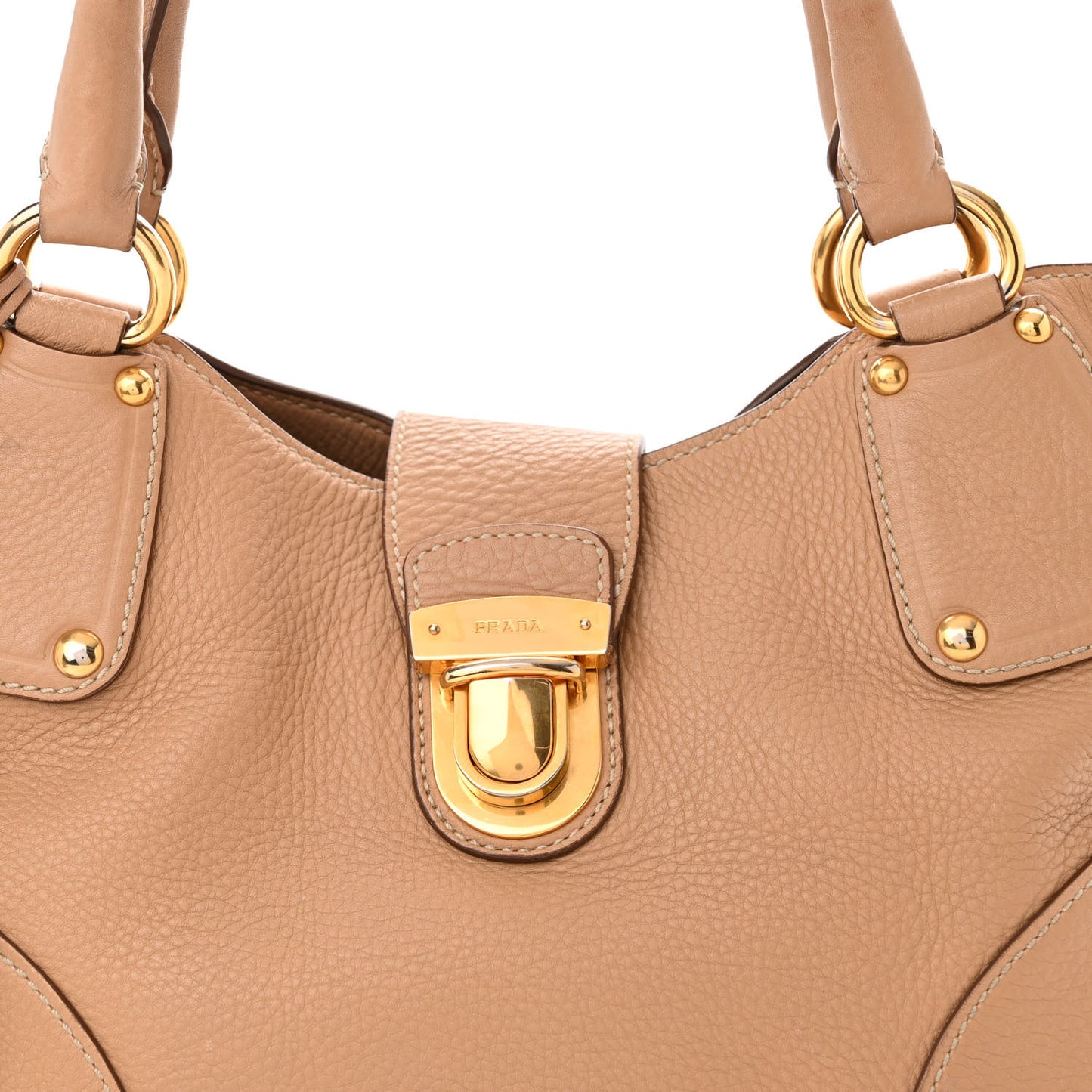 Vitello Daino Pushlock Tote Sughero