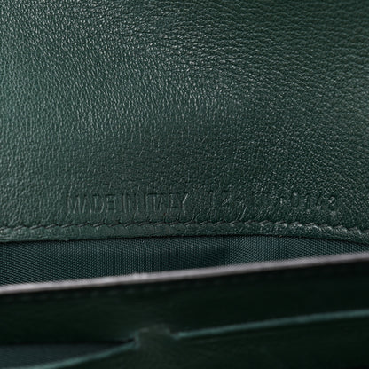 Christian Dior Smooth Calfskin Bicolor Diorissimo Long Wallet Turquoise Dark Green 7 of 11