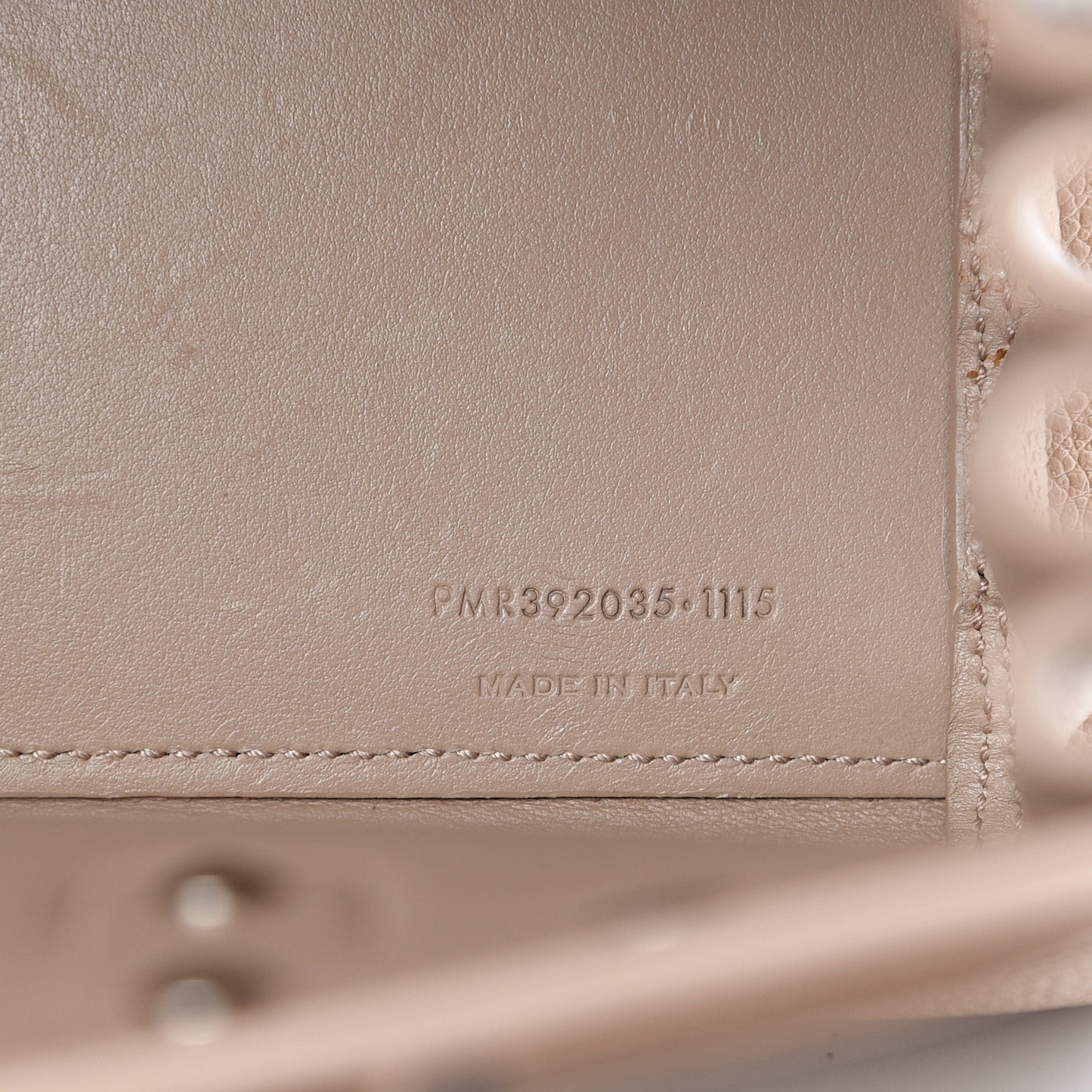 Grained Calfskin Nano Sac De Jour Beige