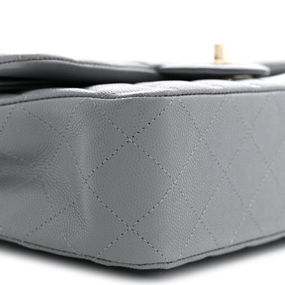 Chanel Caviar Quilted Medium Double Flap Grey 9 of 11