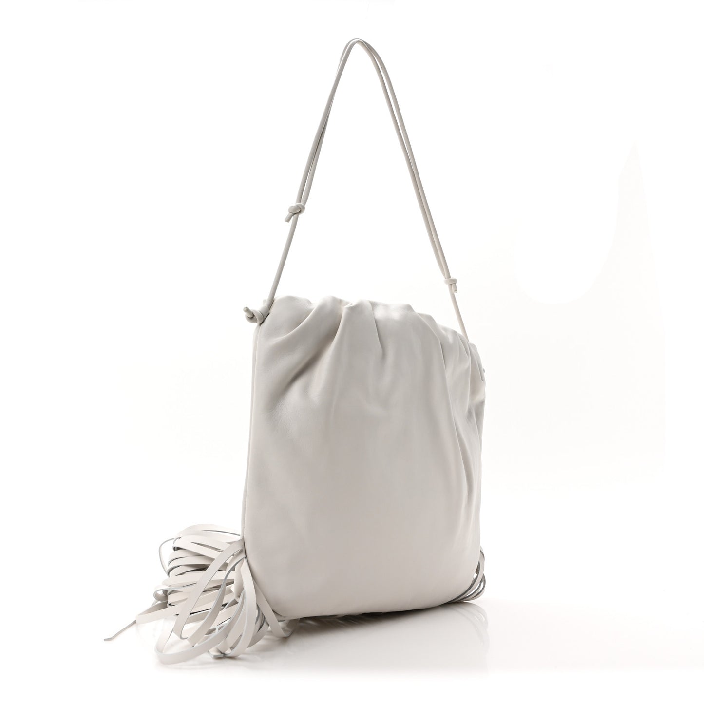 Nappa The Fringe Pouch Shoulder Bag White