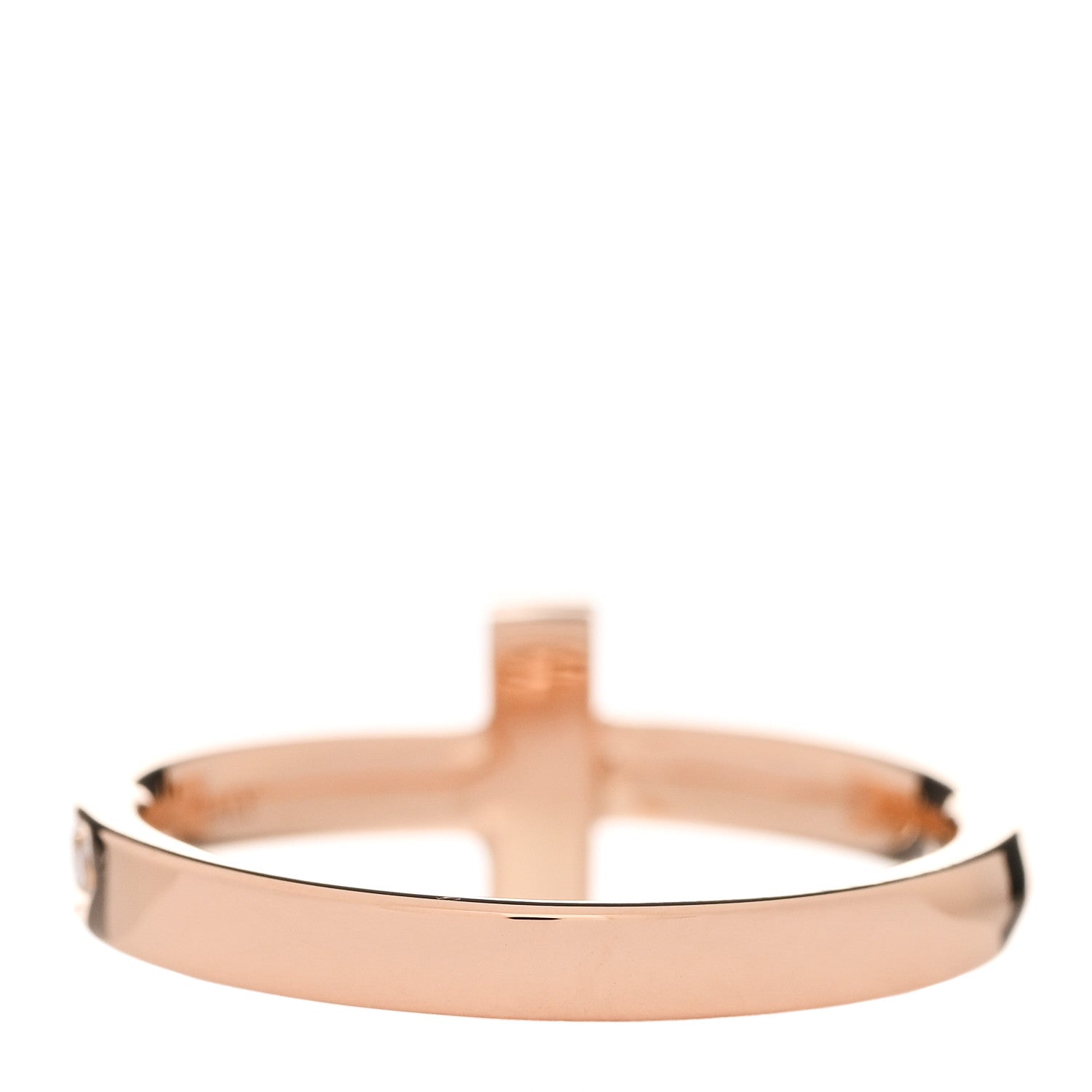 Tiffany 18K Rose Gold Diamond 2.5mm T T1 Ring 52 6 3 of 5
