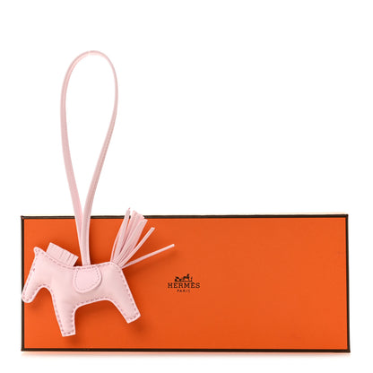 Hermes Milo Lambskin Rodeo Horse Bag Charm PM Rose Darling 4 of 4