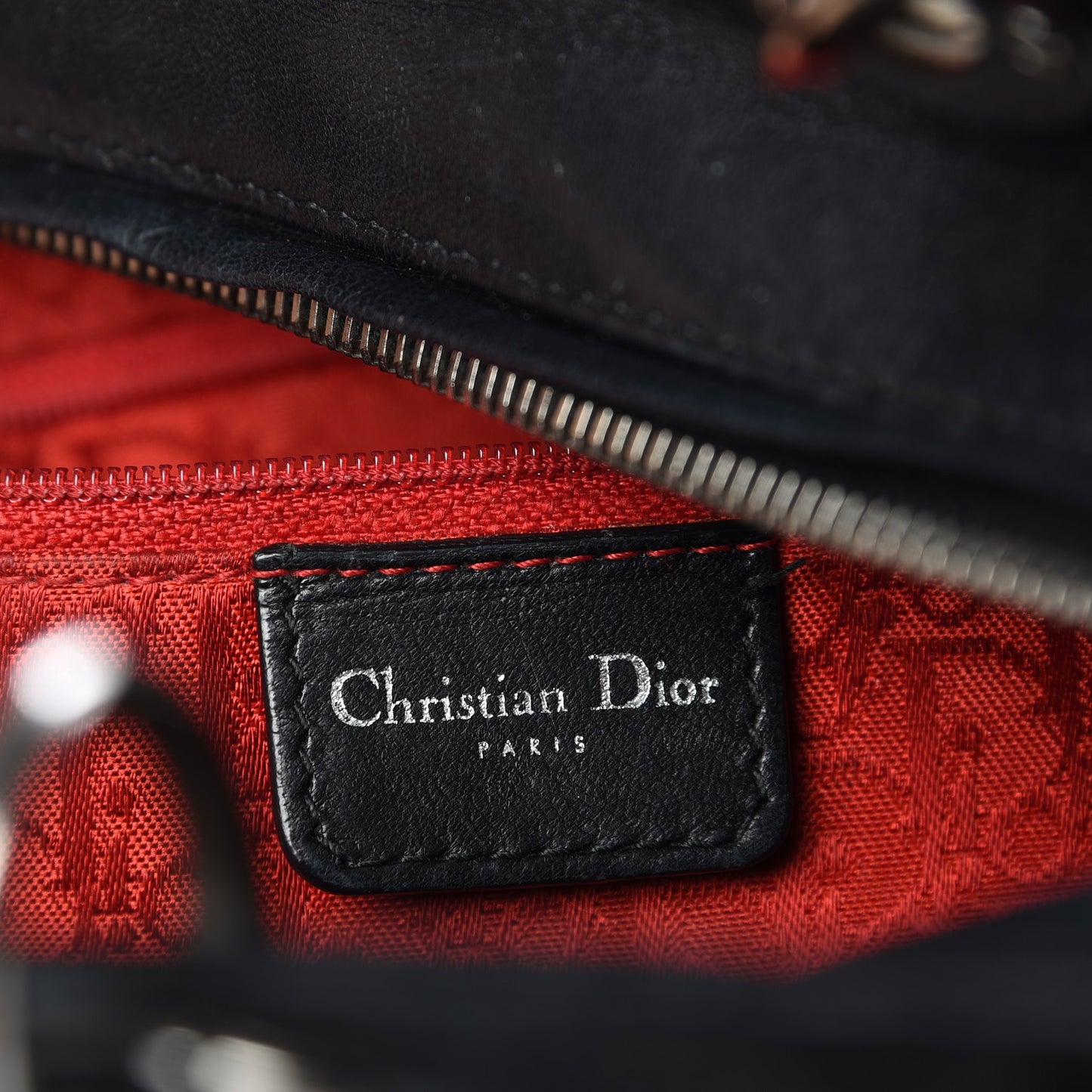 Lambskin Cannage Large Lady Dior Black