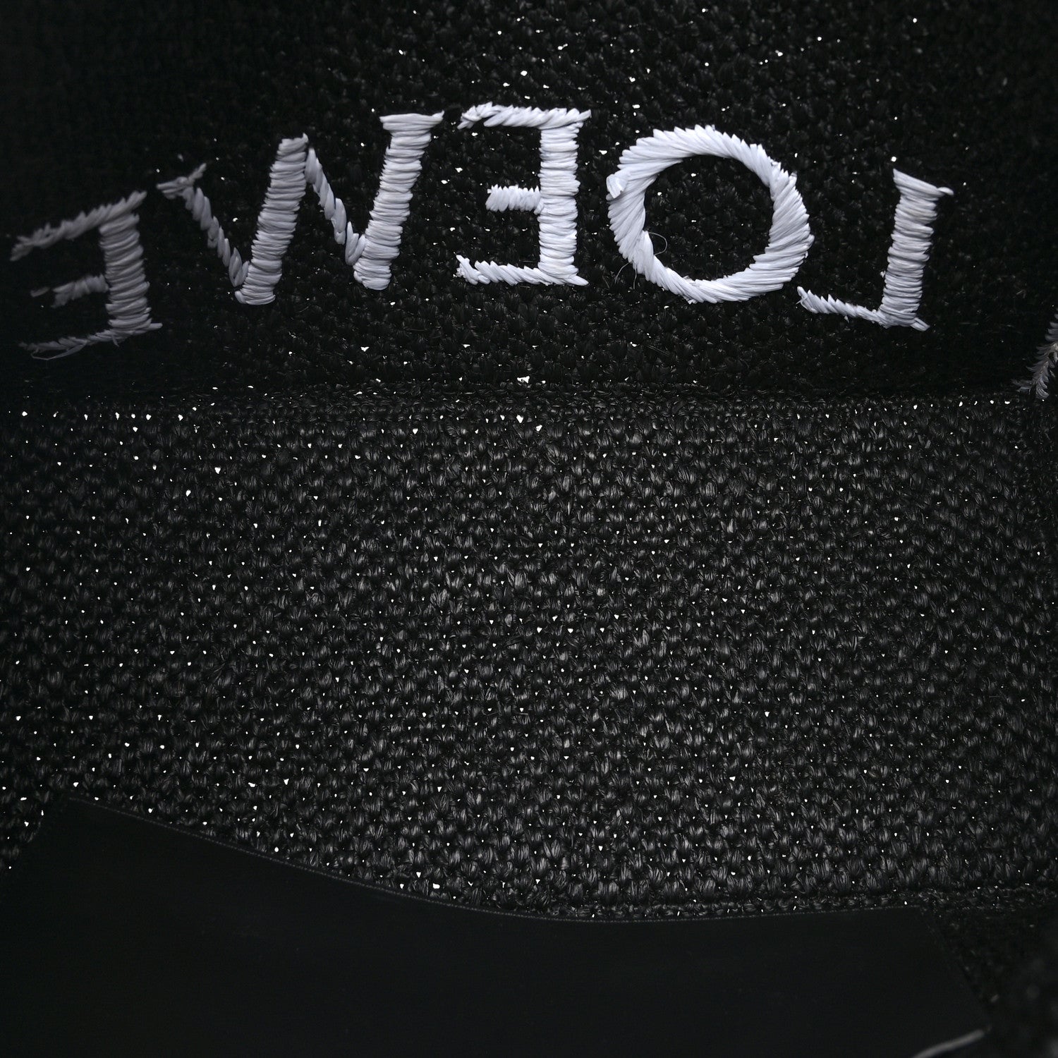 Loewe Raffia Large Paula's Ibiza Logo Tote Black White 5 of 8