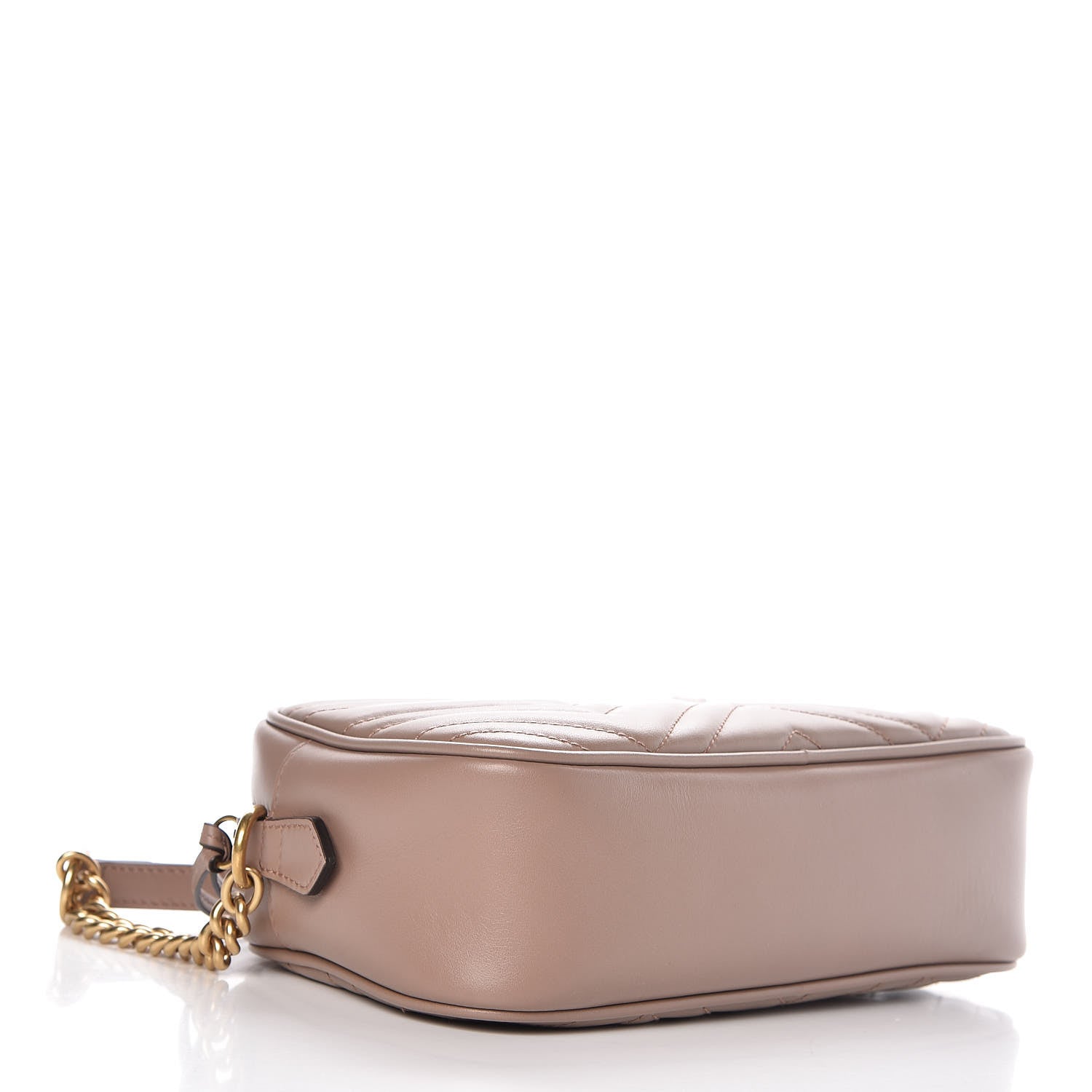 Gucci Calfskin Matelasse Small GG Marmont Chain Shoulder Bag Porcelain Rose 4 of 7