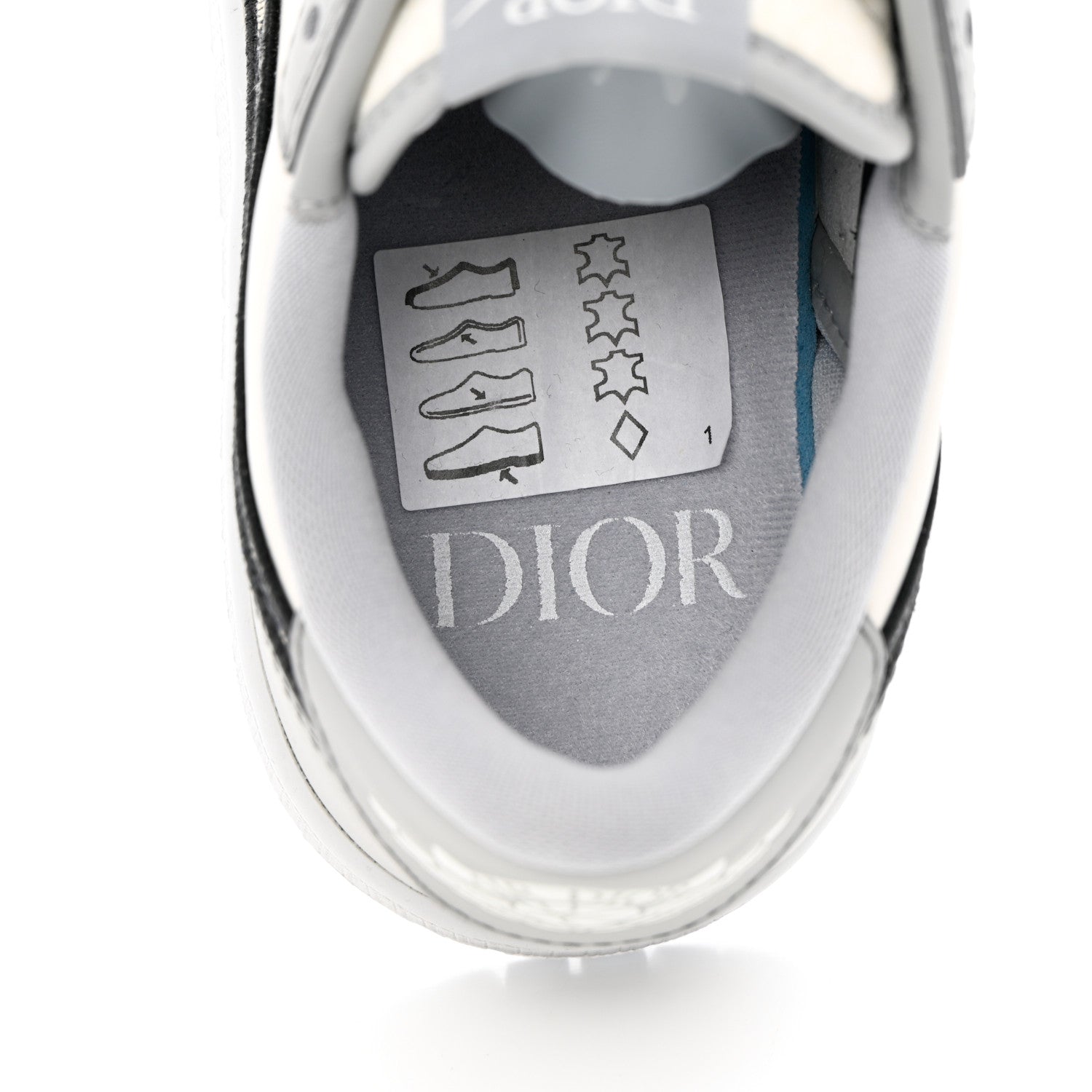 Christian Dior X NIKE AIR JORDAN Calfskin Mens Oblique Low Sneakers 38.5 Grey White 8 of 13