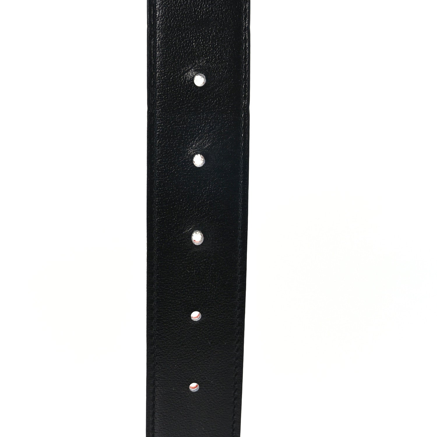 Hermes Box Togo 32mm H Belt 95 38 Black Orange 5 of 6