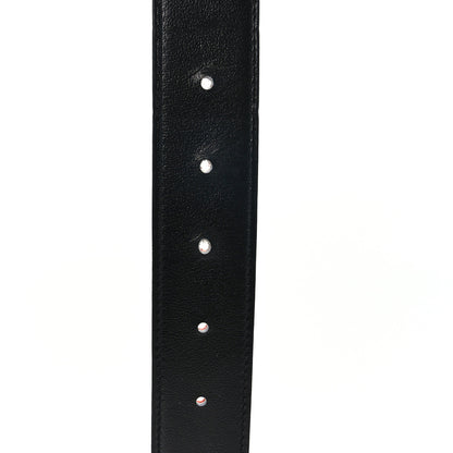 Hermes Box Togo 32mm H Belt 95 38 Black Orange 5 of 6