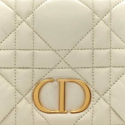 Christian Dior Calfskin Macrocannage Mini Caro Bag White 8 of 11