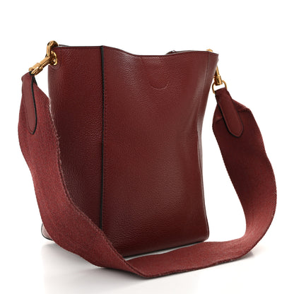 Celine Soft Grained Calfskin Sangle Bucket Bag Light Burgundy 3 of 9