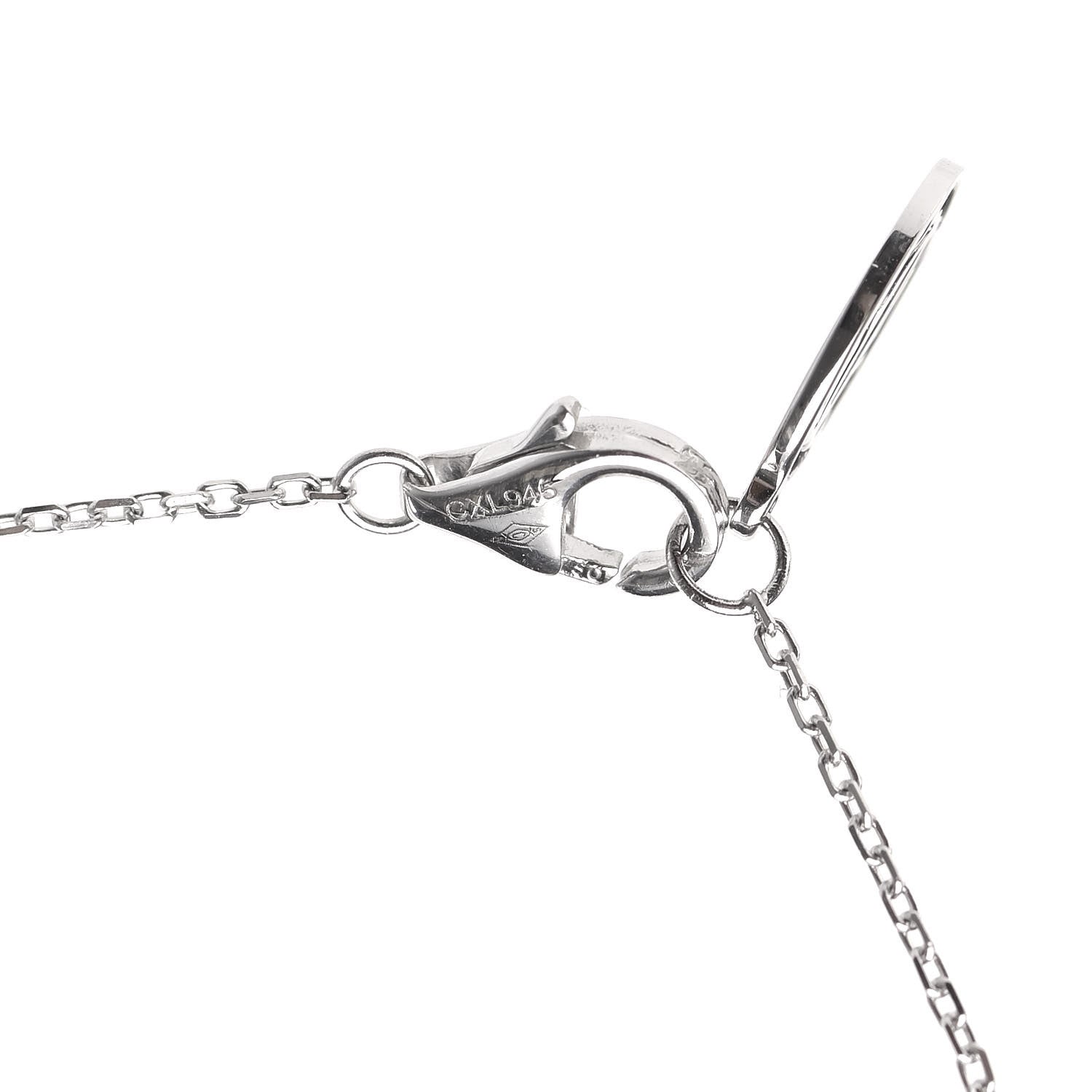 Cartier 18K White Gold Diamond .24ct C De Cartier Pendant Necklace 5 of 5