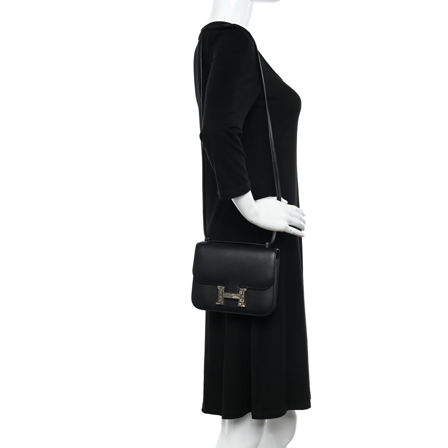 Veau Monsieur Lizard Constance 18 Black Ombre